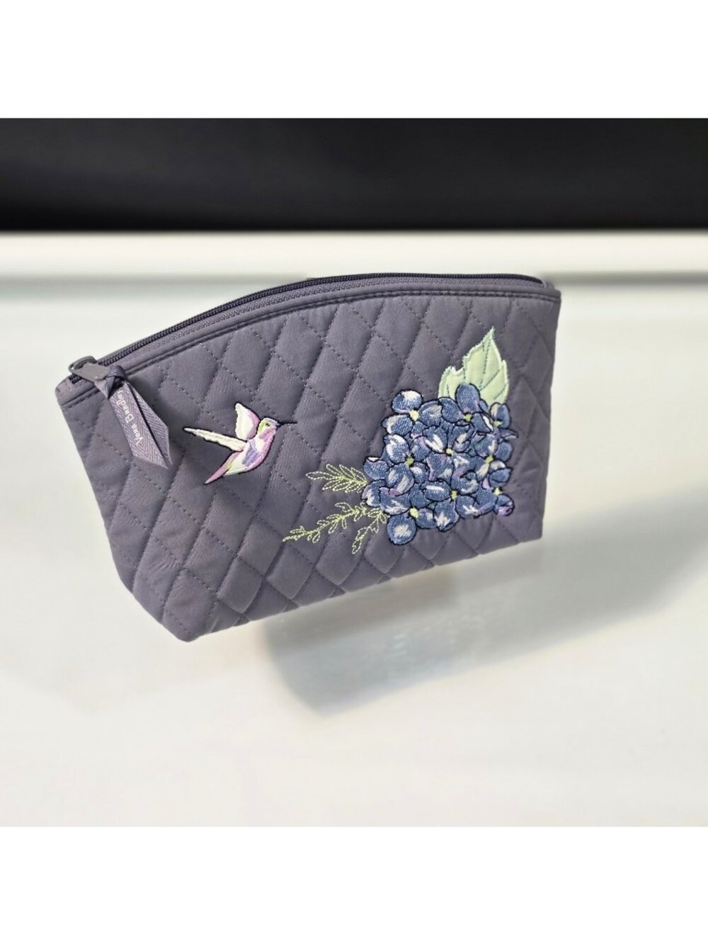 Vera Bradley Happy Hydrangeas Quilted Cosmetic Make Up Bag